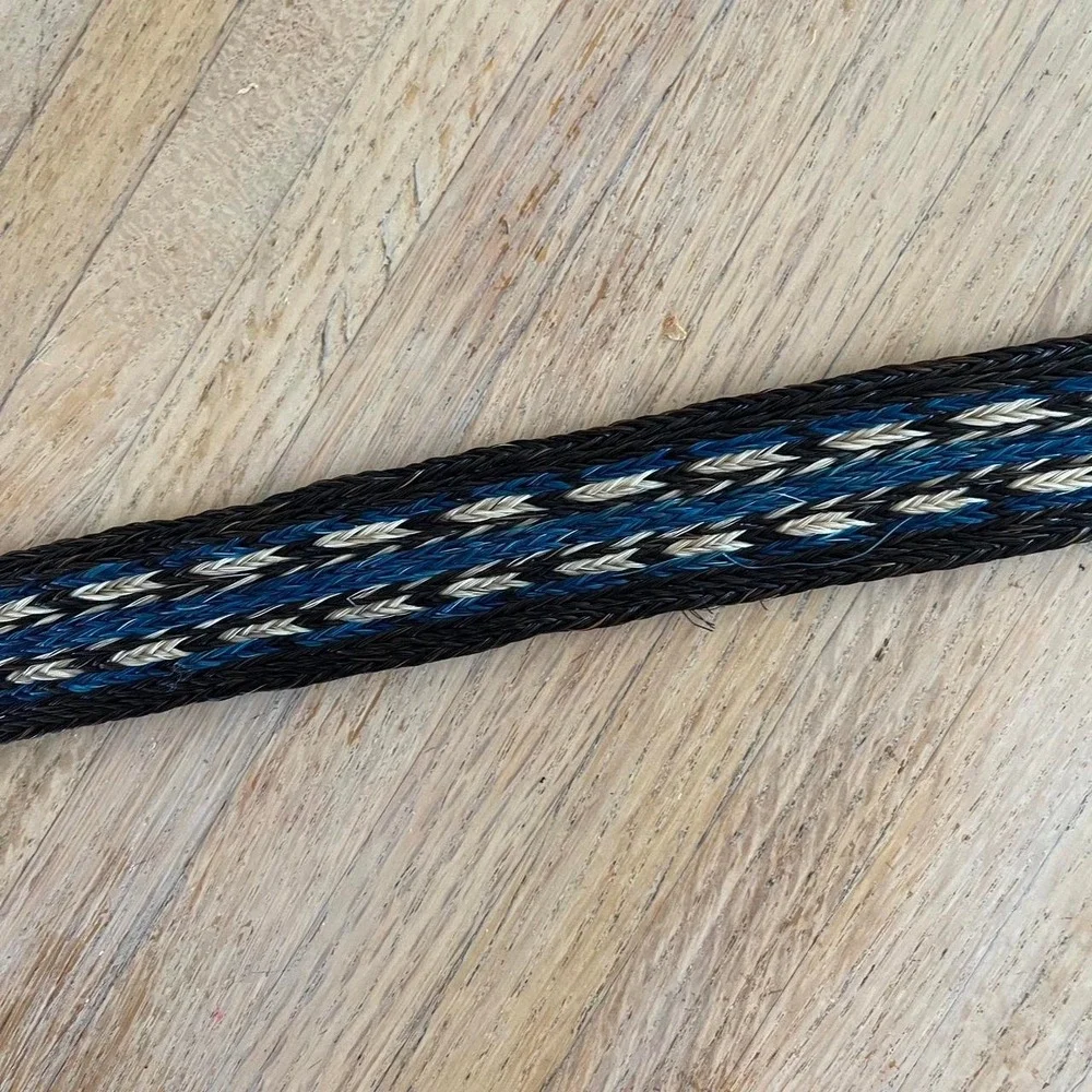 Vintage Crumrine Braided Belt Initial N Gold Tone Bronze Western Womens Size 28‎